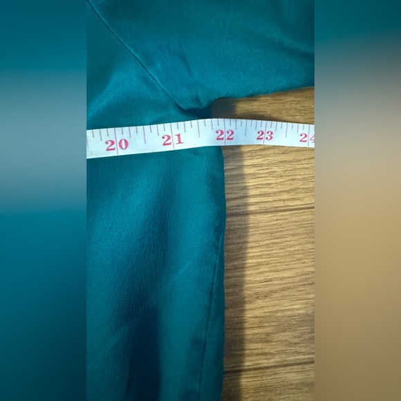 BOB MACKIE 🌟 Wearable Art 100% Silk Vintage wind breaker, emerald green, teal M - Picture 5 of 9